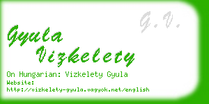 gyula vizkelety business card